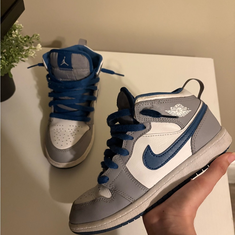 Air Jordan 1 Mid True Blue (PS)
